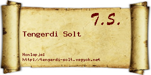 Tengerdi Solt névjegykártya